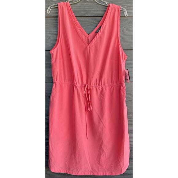 Eddie Bauer Coral V-Neck Tank Dress Size Large Zippered Pockets Size Large - Picture 1 of 4